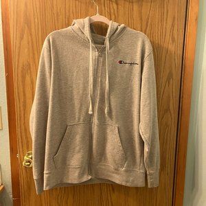Champion Gray Zip Up Jacket Medium